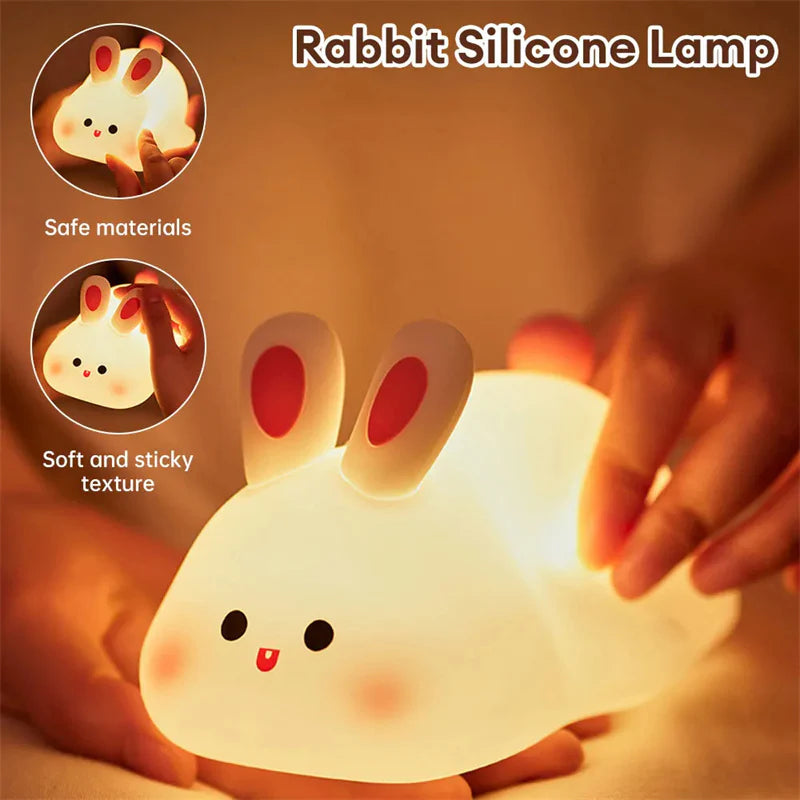 Touch Sensor Nightlights - Rabbit Silicone 