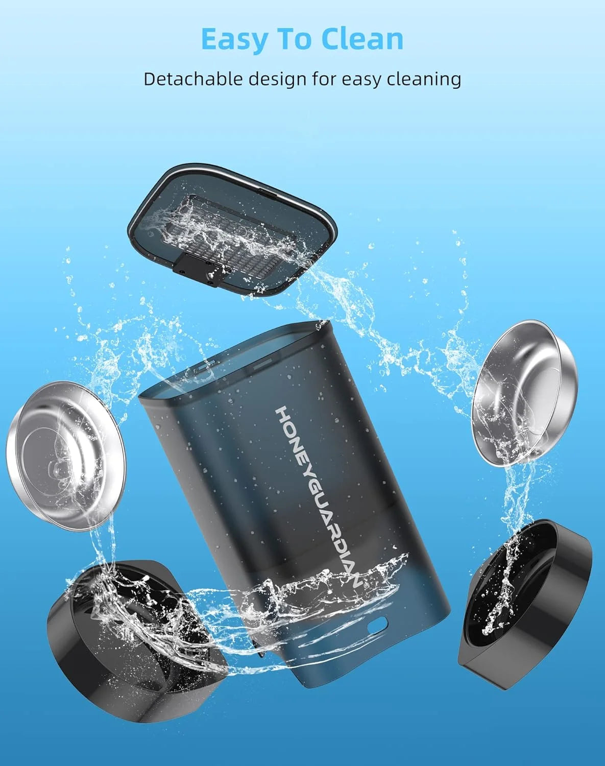 5 L Automatic Cat Feeder with Stainless Steel Bowl and Desiccant Bag