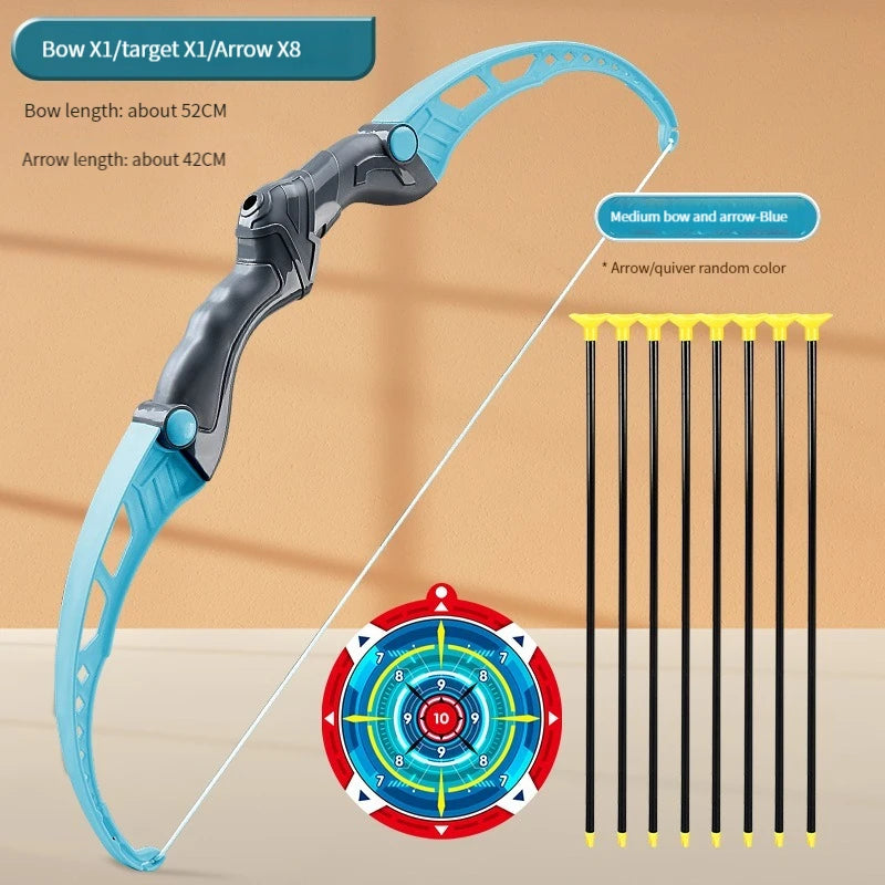 52Cm Bow and Arrow Toy Set for Children Archery Practice - Outdoor Sorts Shooting Toy with Target