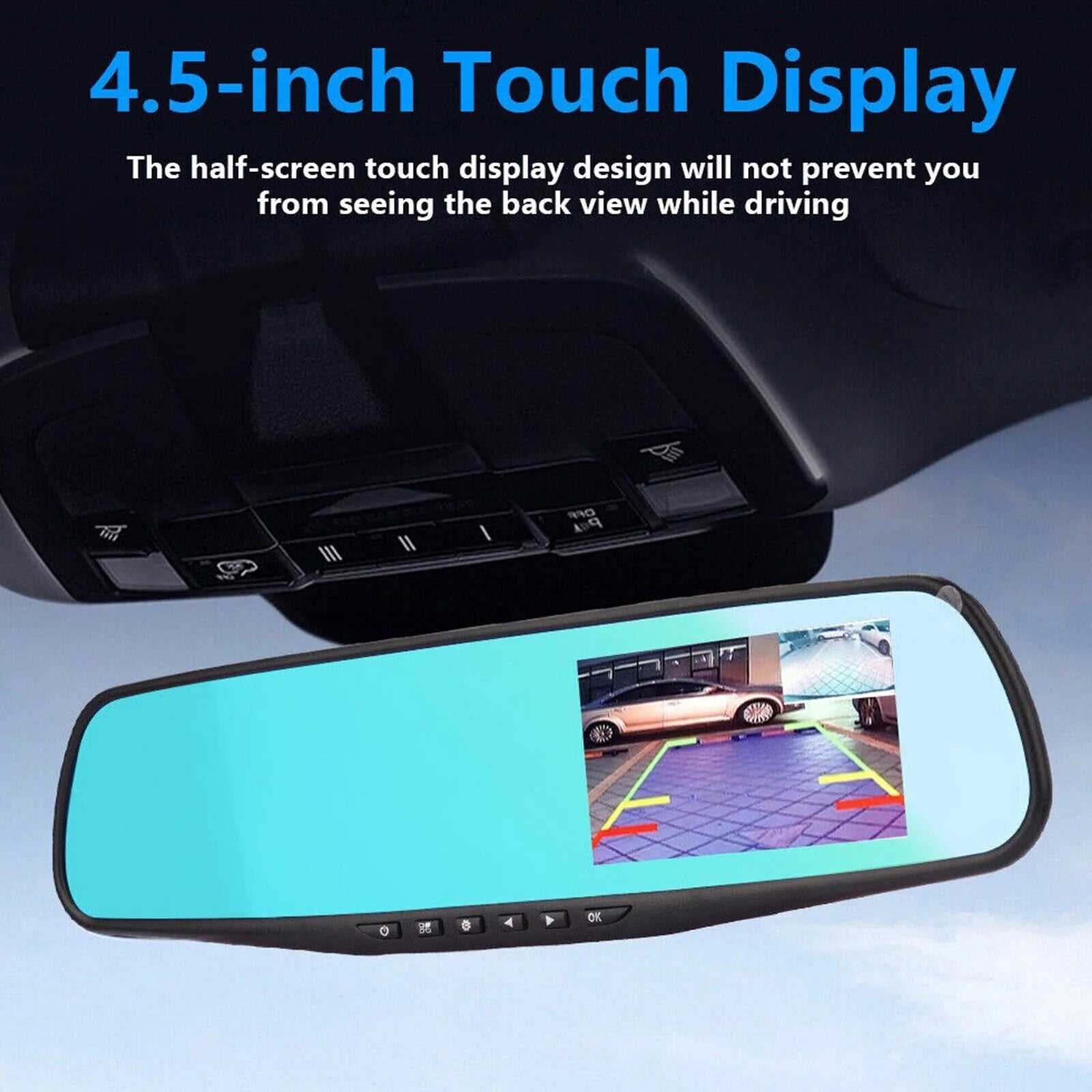 1080P HD Rearview DVR Dual Dash Camera - Front & Rear Video Recorder