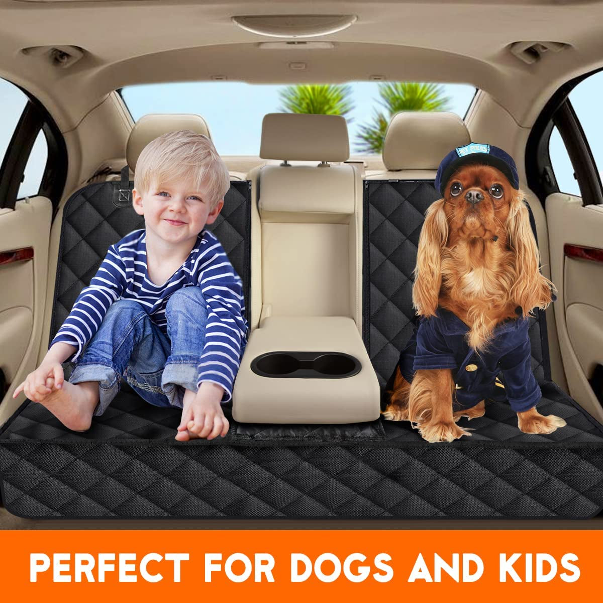 Dog Car Seat Cover - Car Seat Protector, Waterproof Bench, Non-Slip Seat Cover 