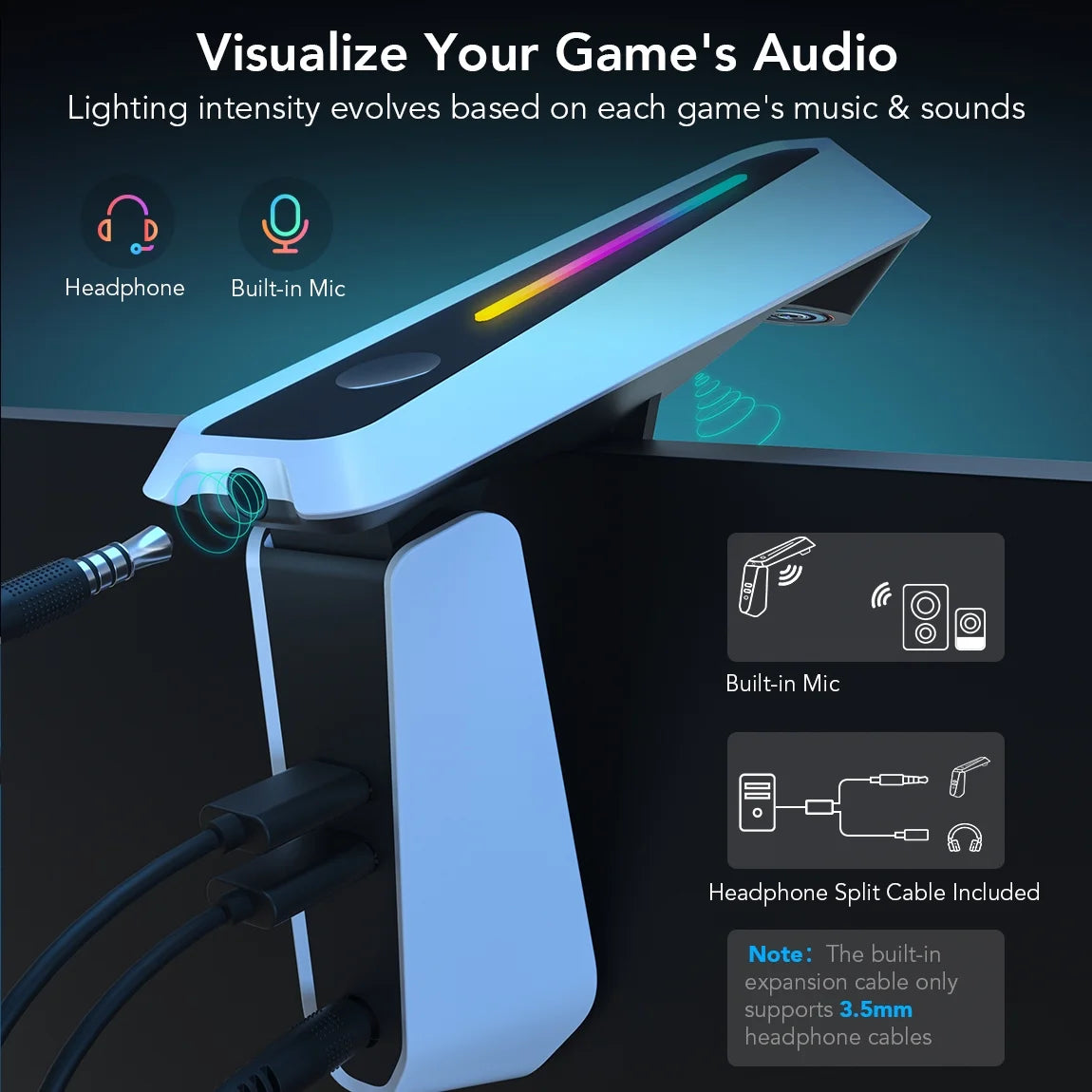 GOVEE Dreamview G1S Pro - Indoor LED Gaming Lights with Light Bar and Camera