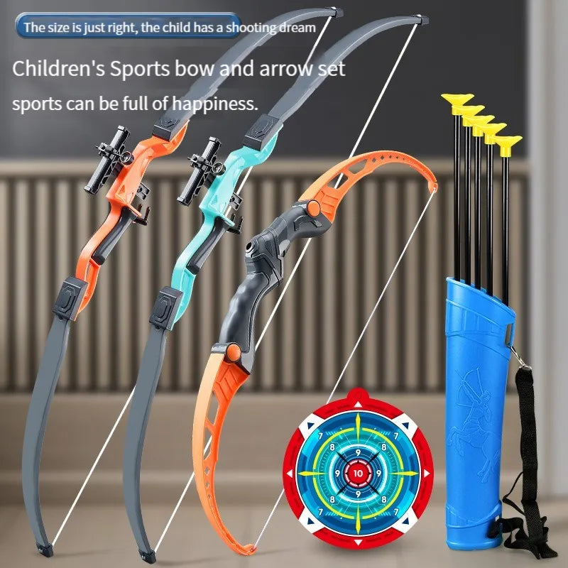 52Cm Bow and Arrow Toy Set for Children Archery Practice - Outdoor Sorts Shooting Toy with Target