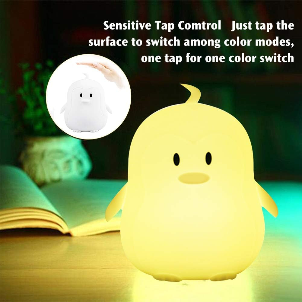 Adorable Penguin Silicone Night Light for Kids 