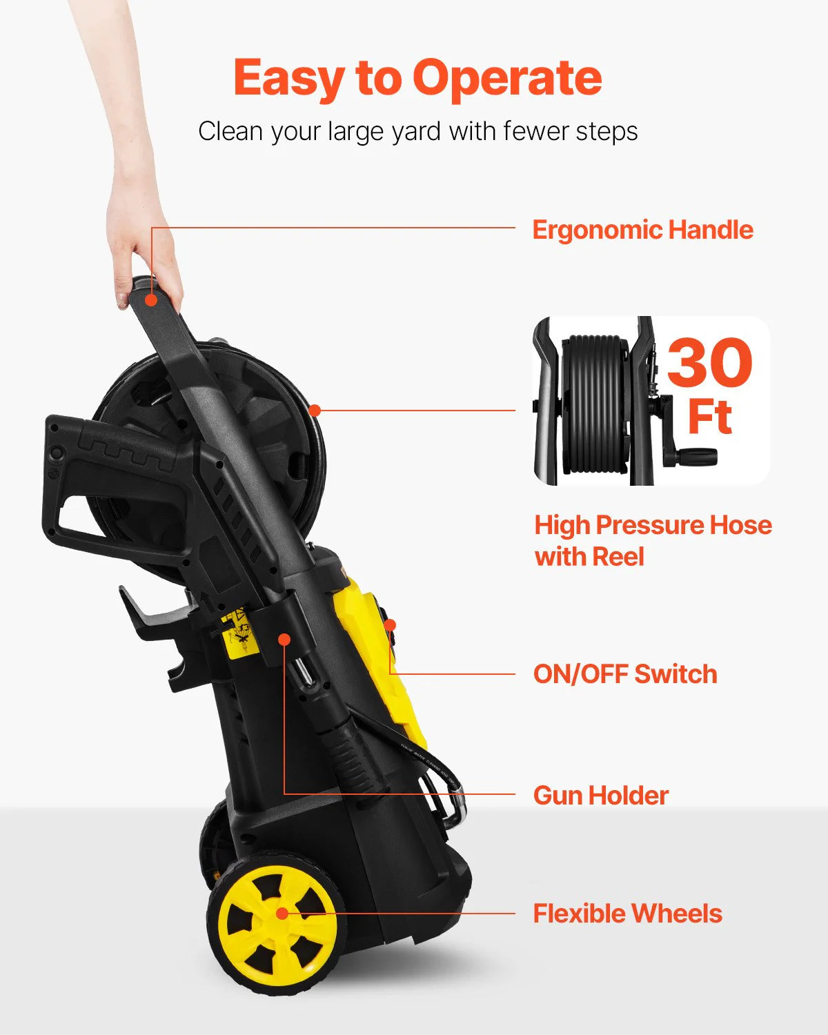 VEVOR Electric Pressure Washer, 2000 PSI