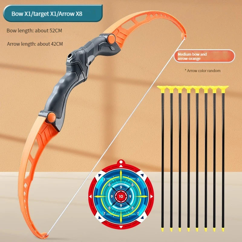 52Cm Bow and Arrow Toy Set for Children Archery Practice - Outdoor Sorts Shooting Toy with Target