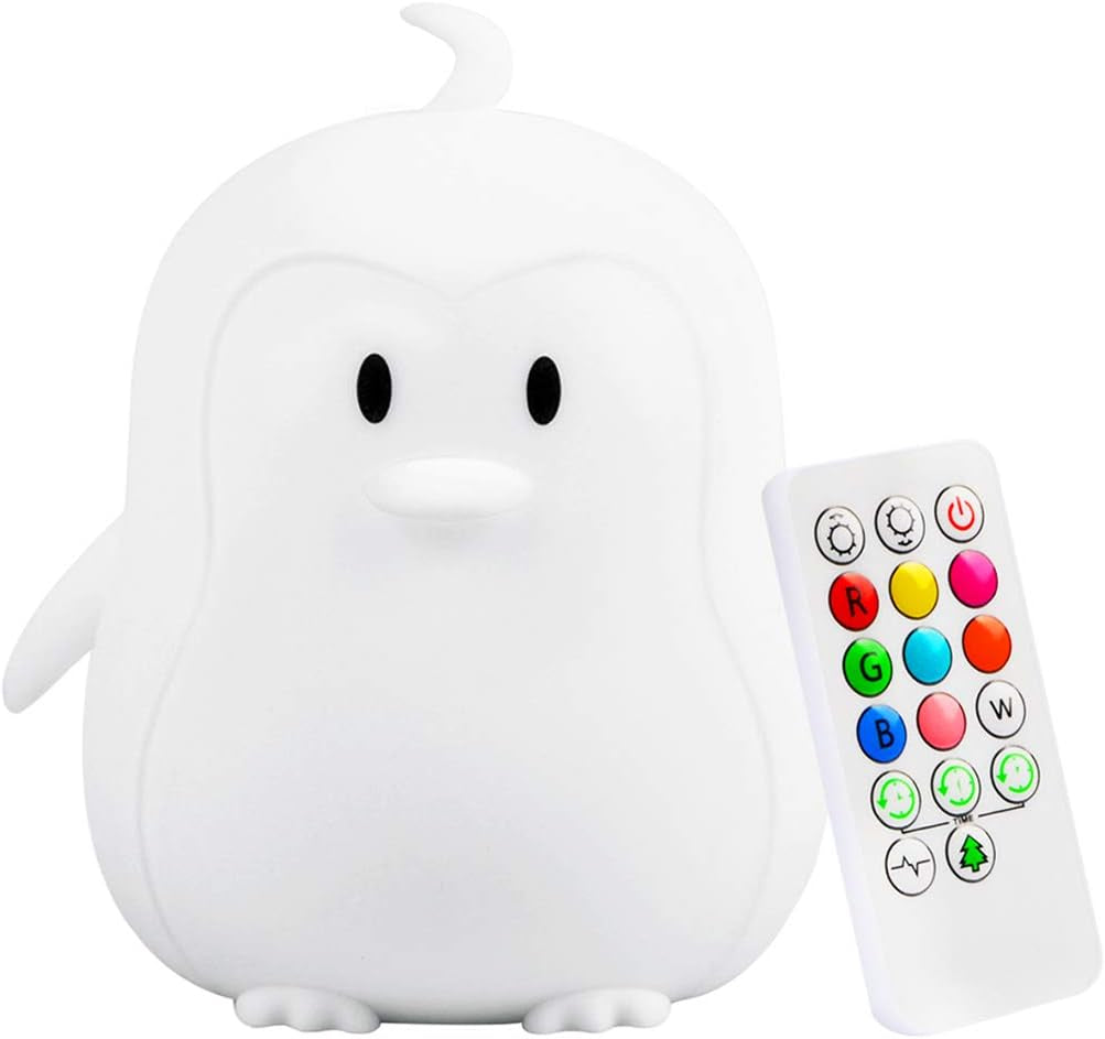 Adorable Penguin Silicone Night Light for Kids 