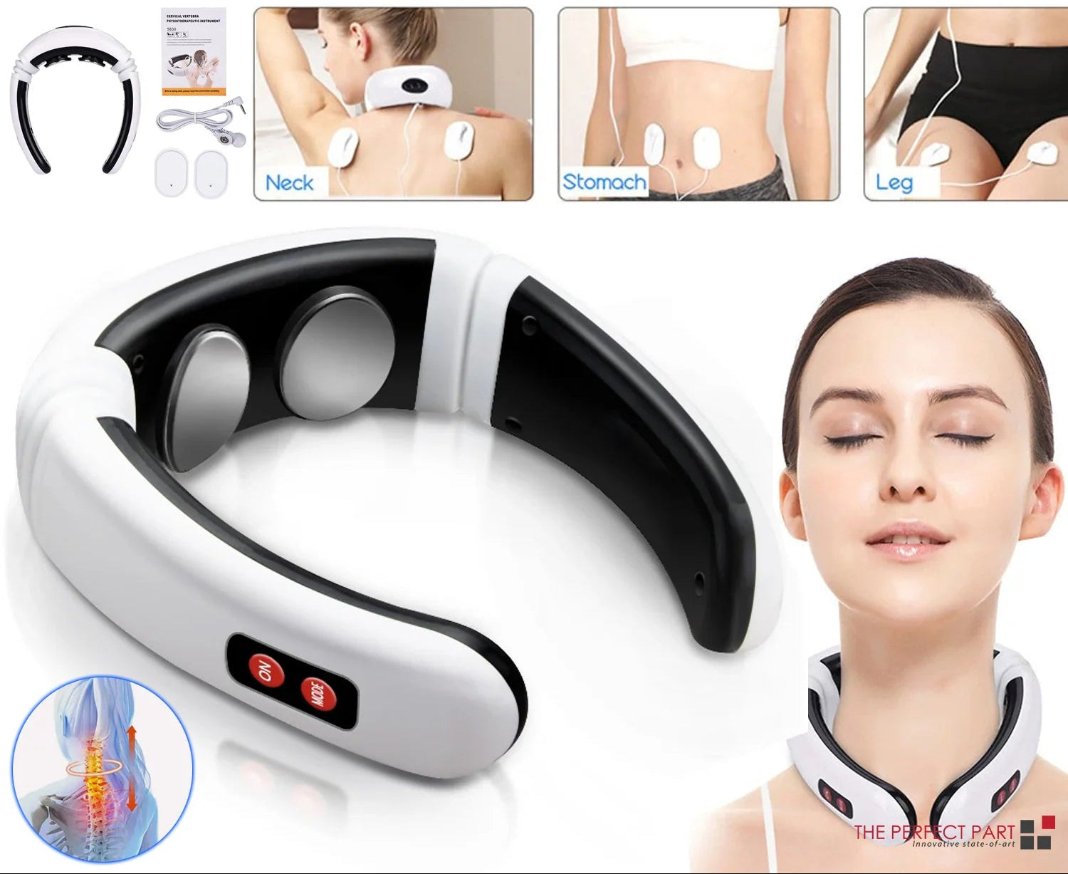 Electric Cervical Pulse Neck Massager - Muscle Relax, Massage Magnetic Therapy