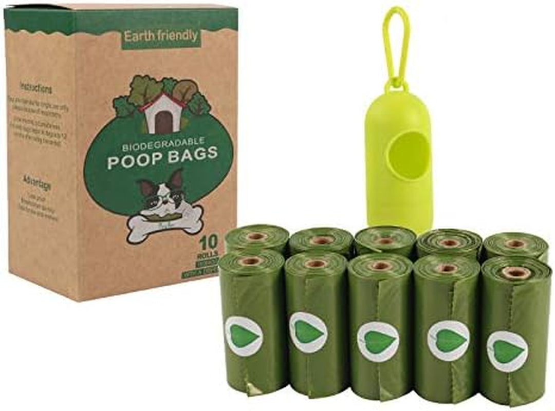 Biodegradable Poop Bags for Pets - Compostable Pet Waste Bags, Eco-Friendly (150 Bags/10 Rolls)