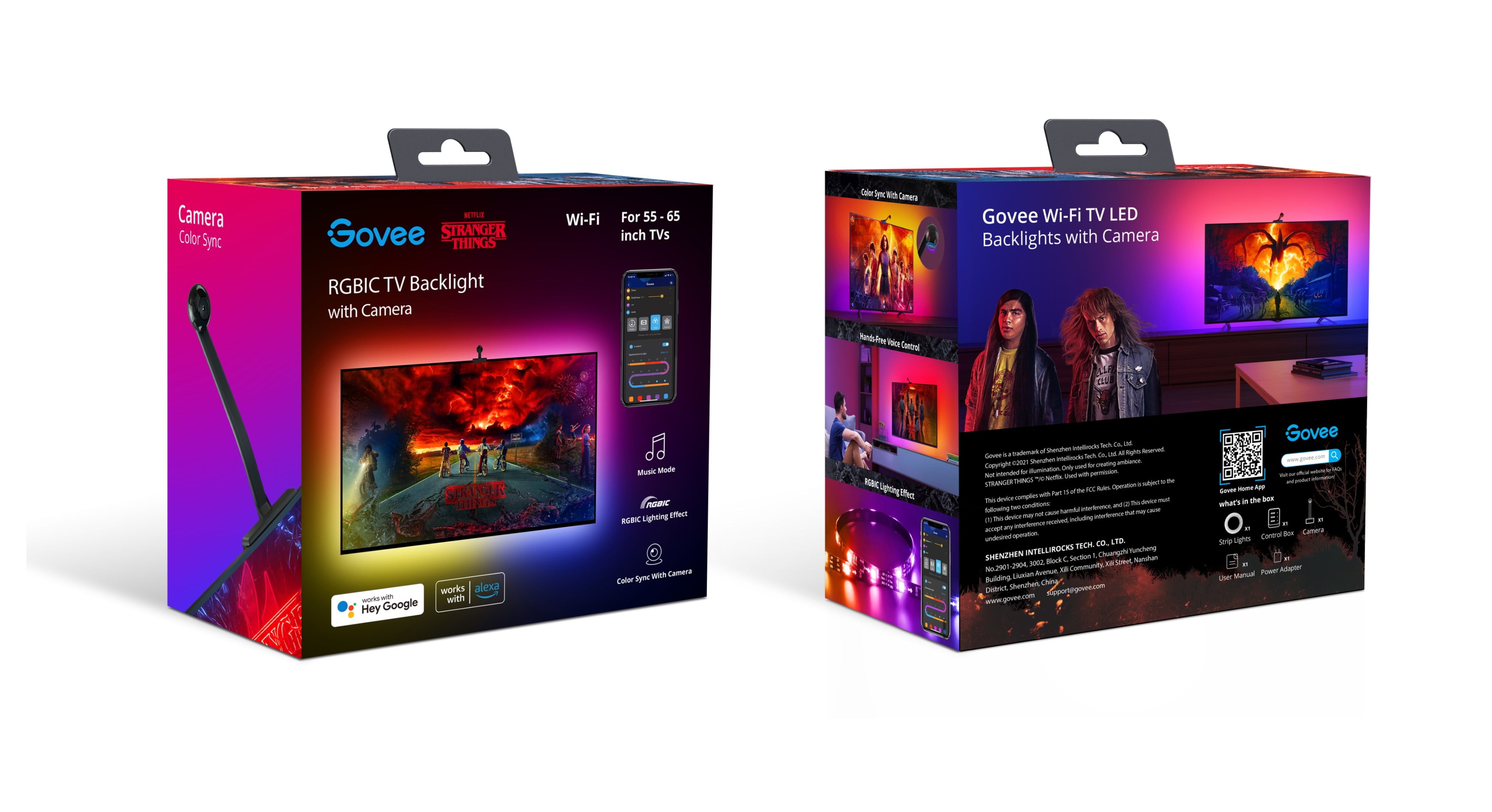 GOVEE Stranger Things Indoor RGBIC LED TV Backlight with Camera