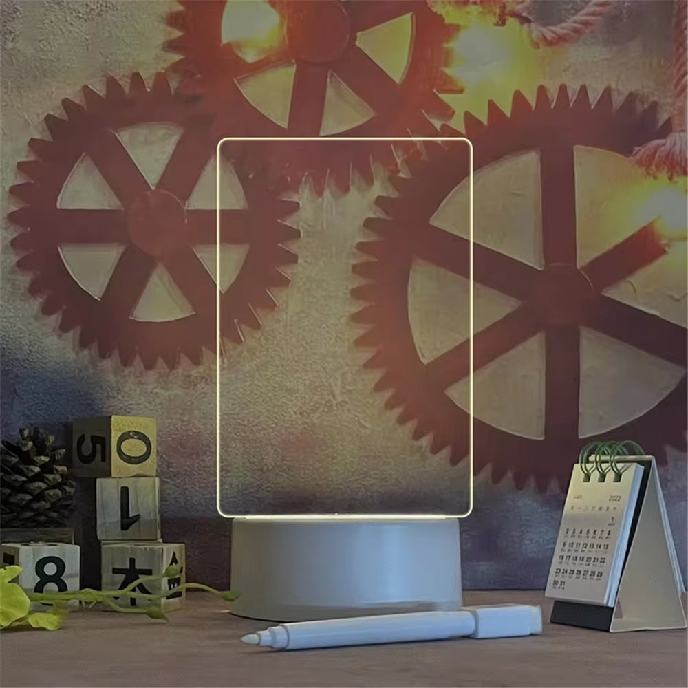 Transparent Luminous LED Night Lights - Write Message Board