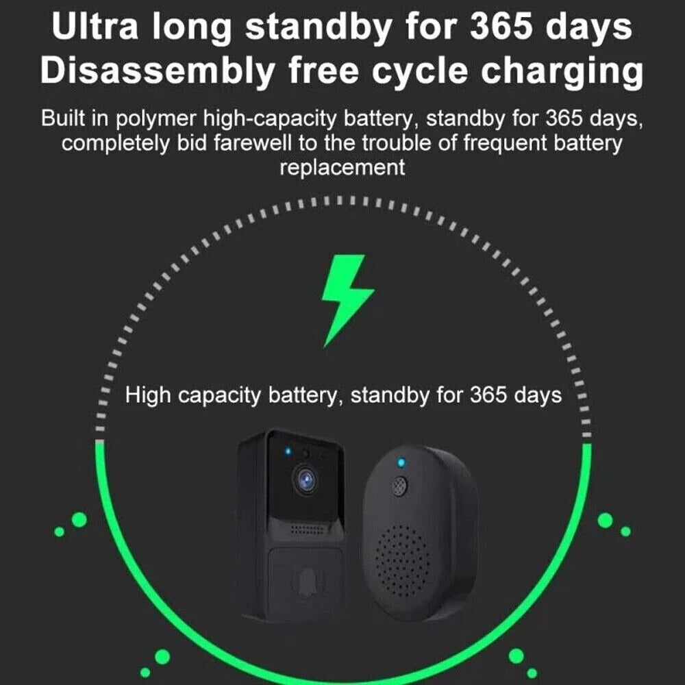 Smart Wireless Wifi Doorbell, Intercom with Video Camera 