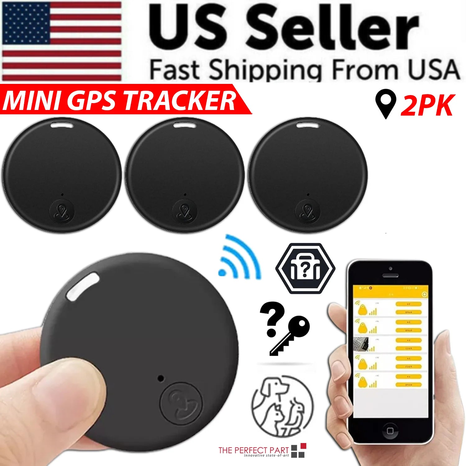 Bluetooth Mini GP, Tracking Air Key Tag - Child, Pet Tracker