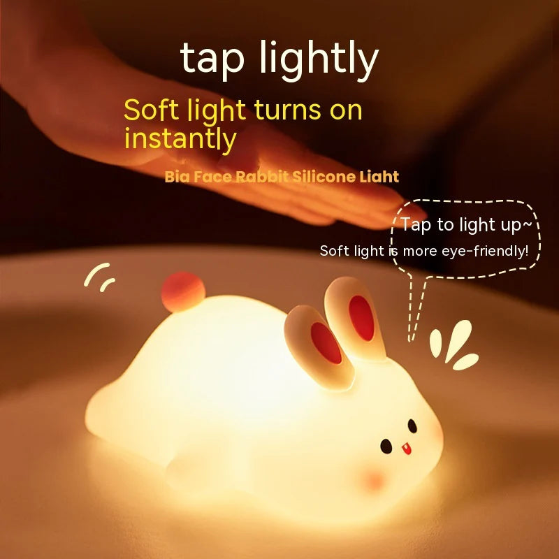 Touch Sensor Nightlights - Rabbit Silicone 