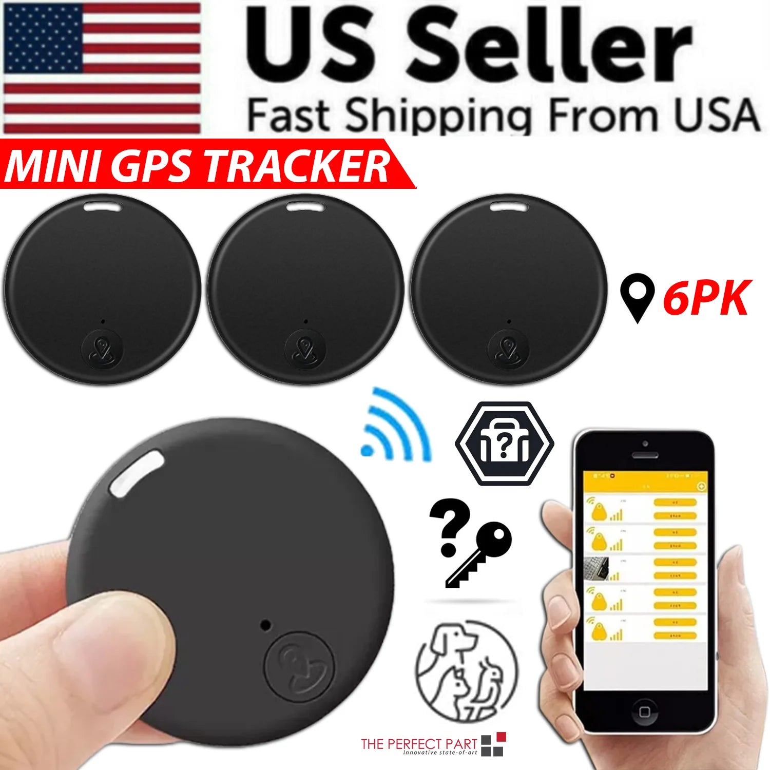 Bluetooth Mini GP, Tracking Air Key Tag - Child, Pet Tracker