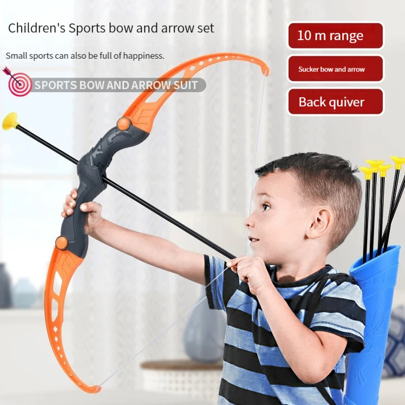 52Cm Bow and Arrow Toy Set for Children Archery Practice - Outdoor Sorts Shooting Toy with Target